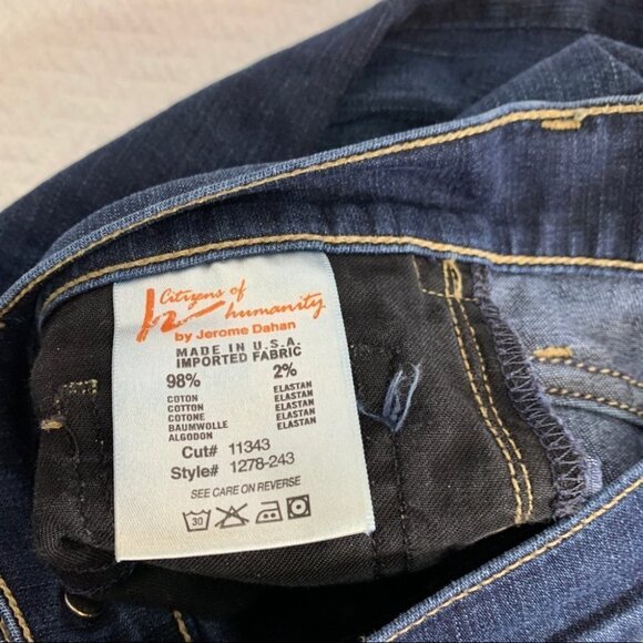 Citizens Of Humanity Blue Straight Leg Jeans - Picture 7 of 11